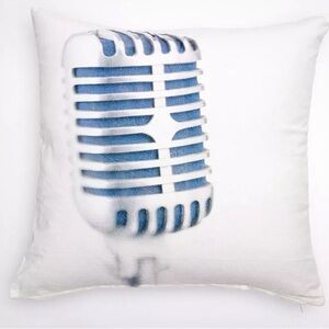 IKEA vintage Gunlog Microphone cushion cover Pillow Cover 20x20" Cotton Velvet